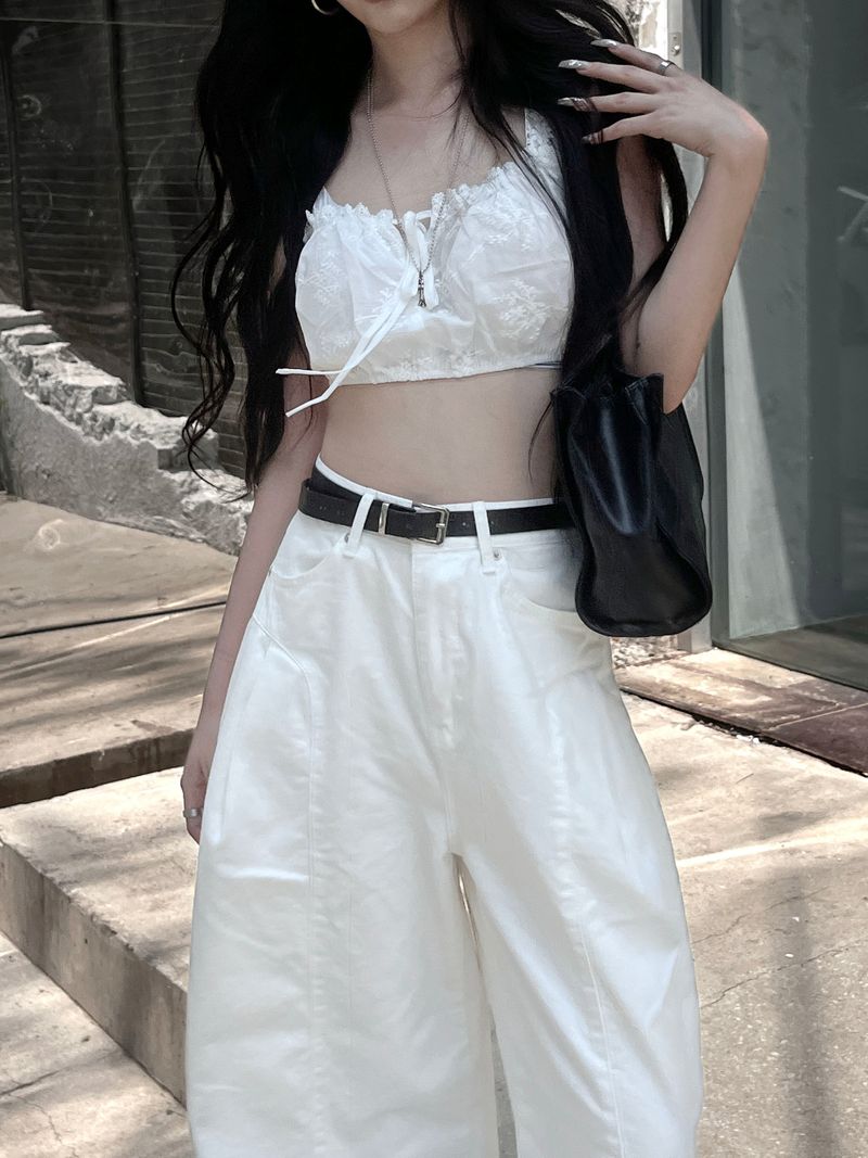 daisy jacquard lace top