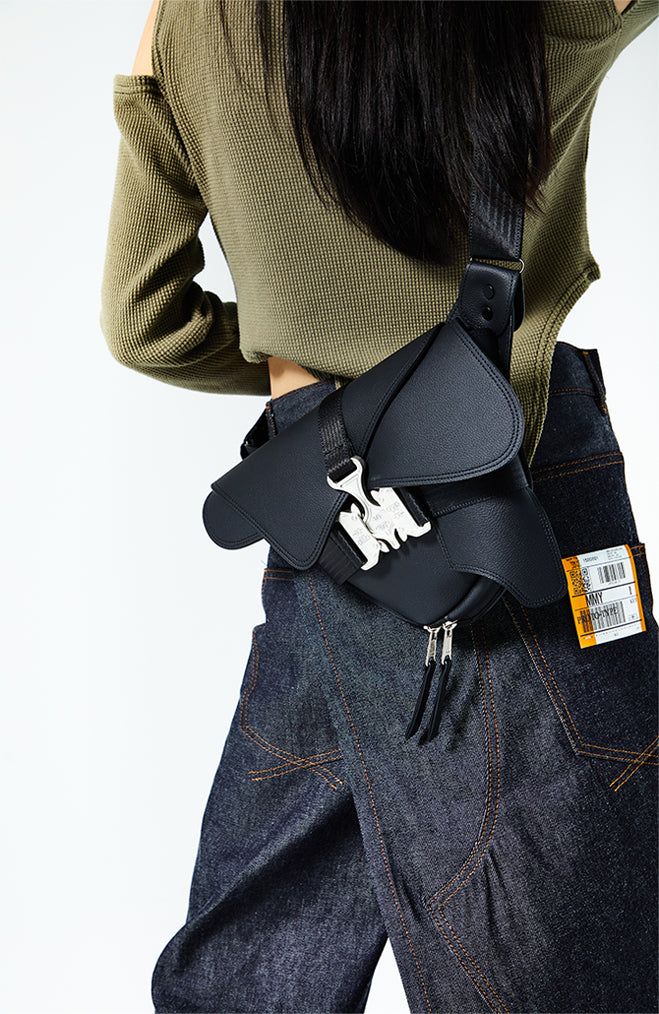 Triple Covered Crow Buckle Bag