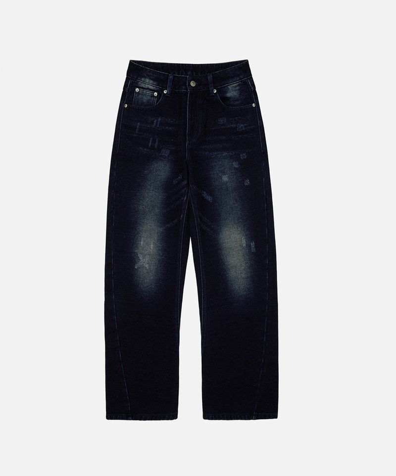 DEEP WINTER BRUSHED DENIM PANTS / BLUE