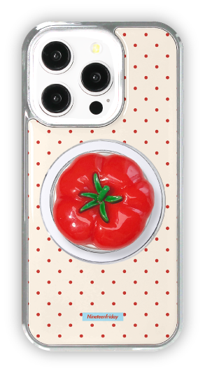 Grip SET) 3D TOMATO MAGSAFE Dot iPhone Phone Case