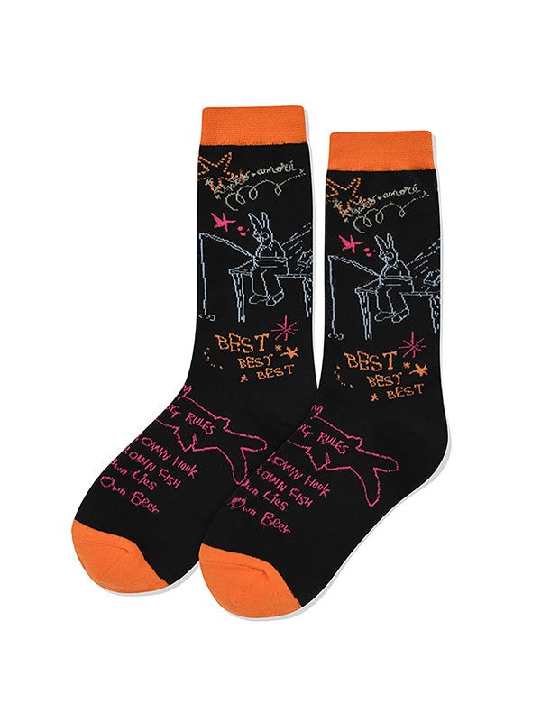 KIRSH（キルシー）の「FISHING GRAPHIC SOCKS [BLACK]（Fashion Accessories）」