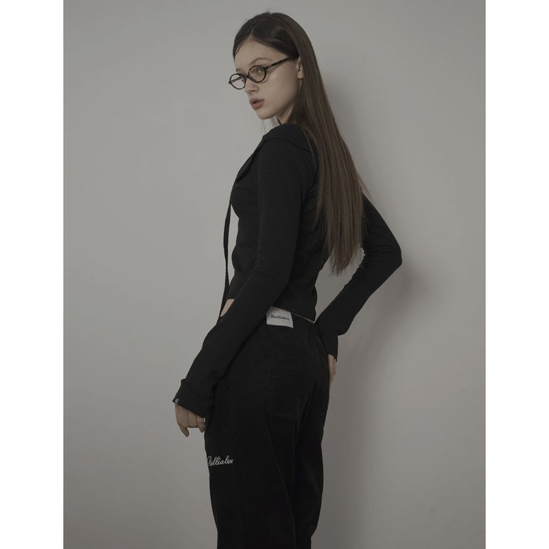 COTTON CANDY PANTS-BLACK