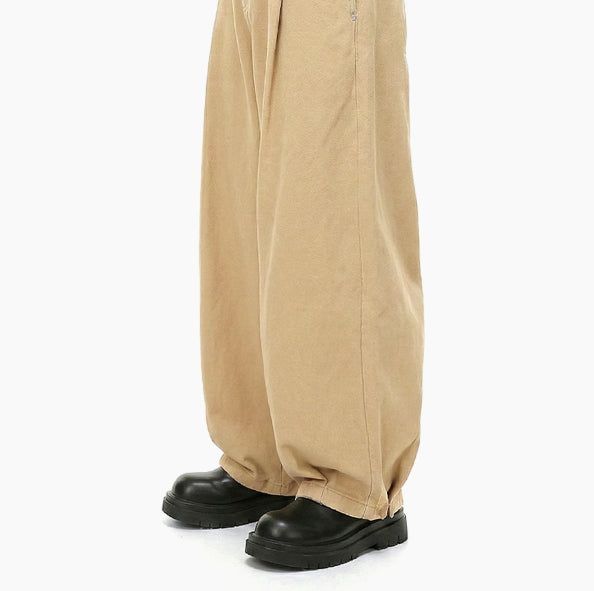 Wide Balloon Chino Pants Beige