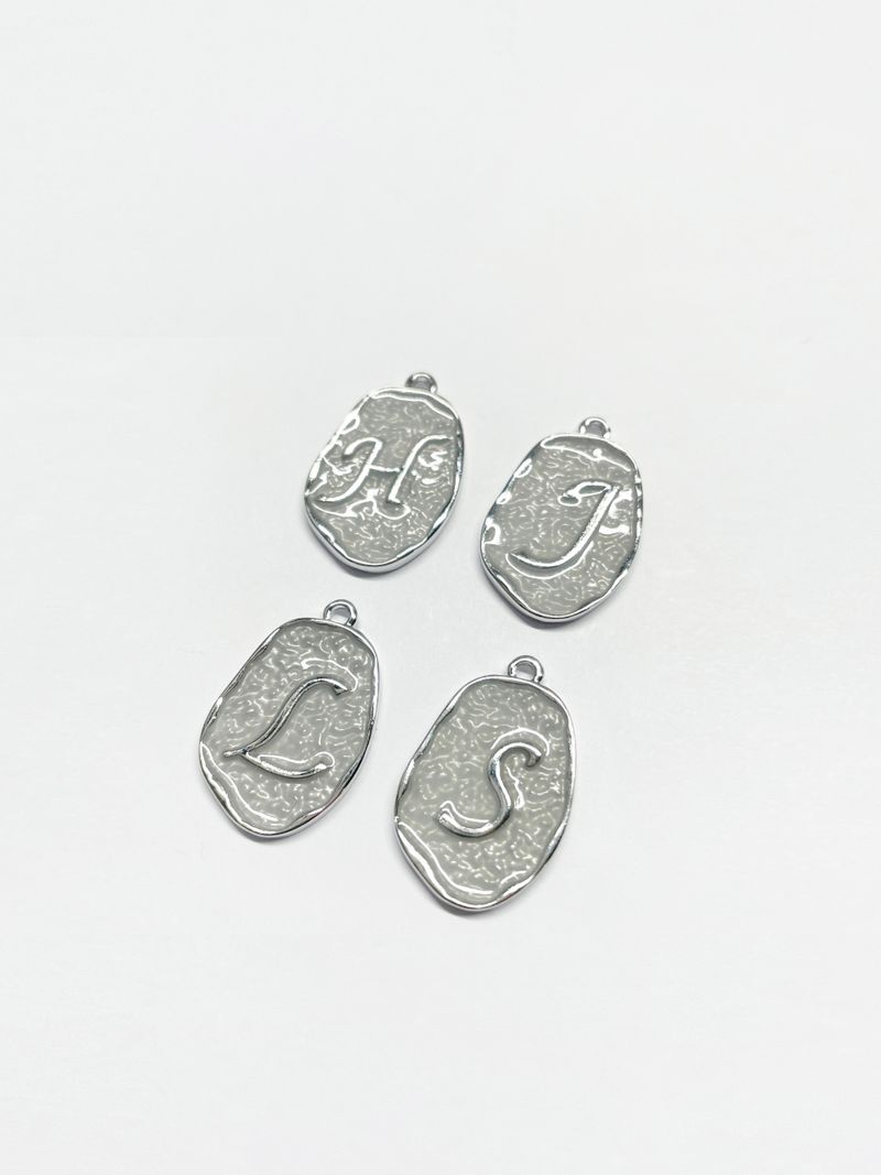 MY Initial Pendant Silver Phone Strap Key-Ring