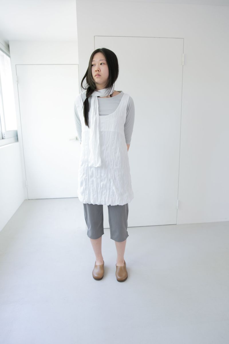 wrinkle scarf sleeveless ops(3colors)
