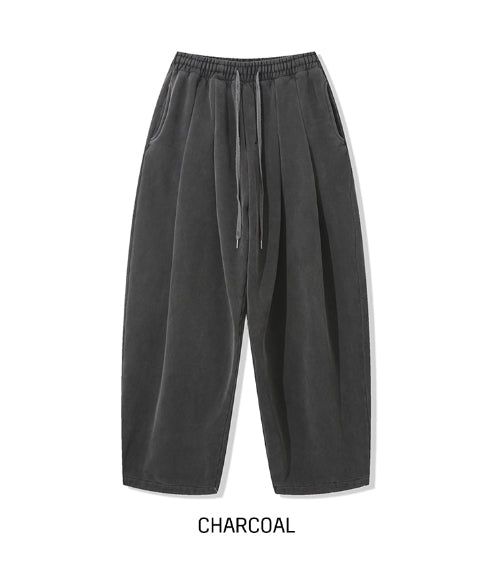 90 Pigmented Brushed Balloon Pintuck Pants