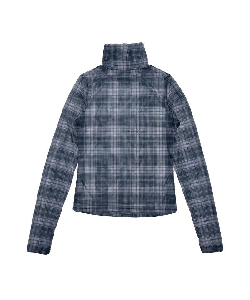 C SEE-THROUGH CHECK T-SHIRT_BLACK