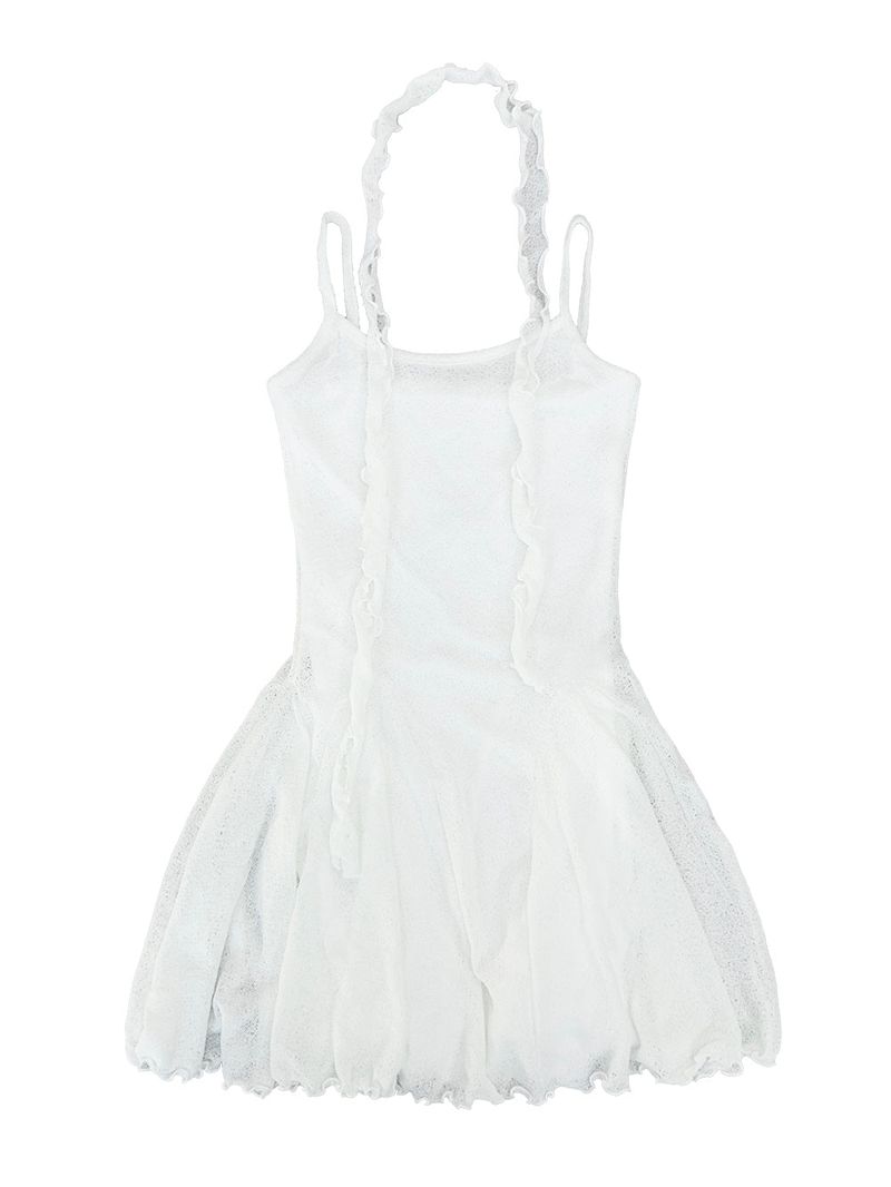 flared scarf mini dress (2color)