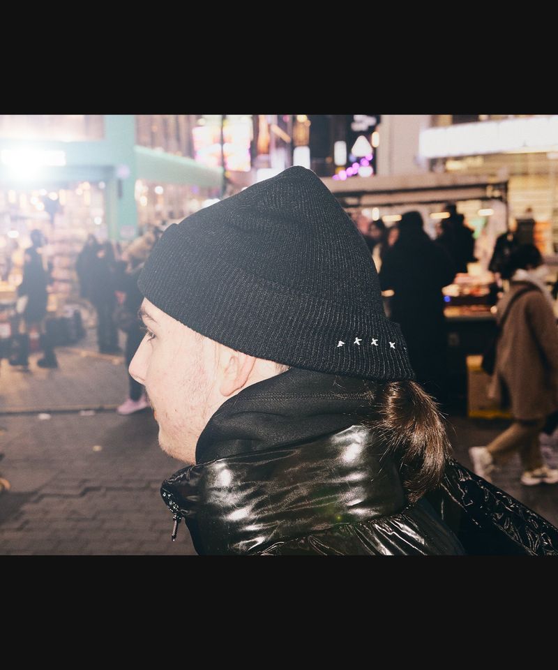 F****D SIGN BEANIE BASIC -BLACK-
