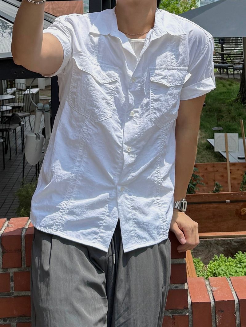 Oen Nylon Roll-Up Shirt
