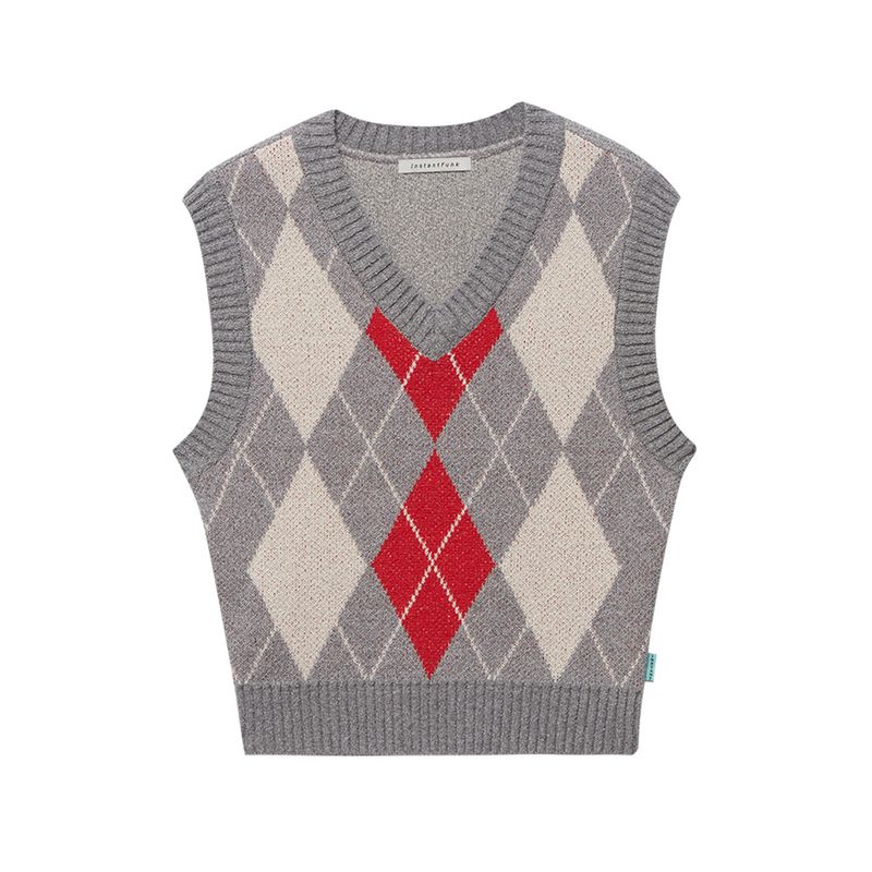 INSTANTFUNK（インスタントファンク）の「Argyle knited vest（Tops）」