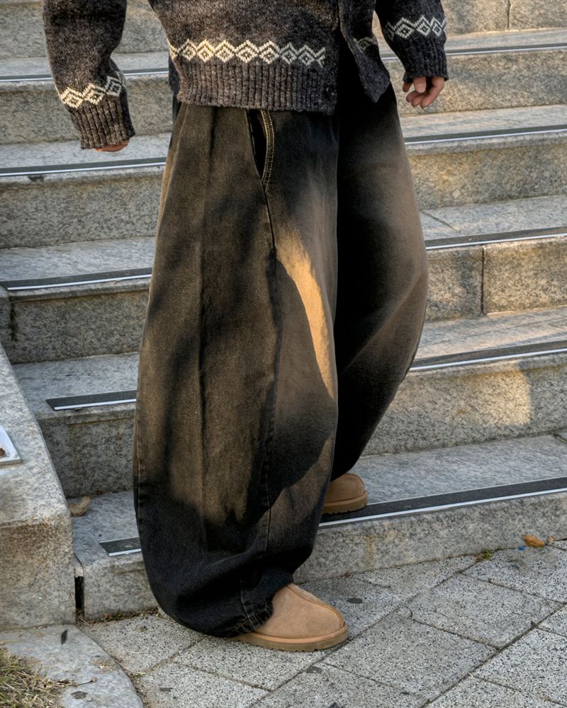 Blon brown teen balloon denim
