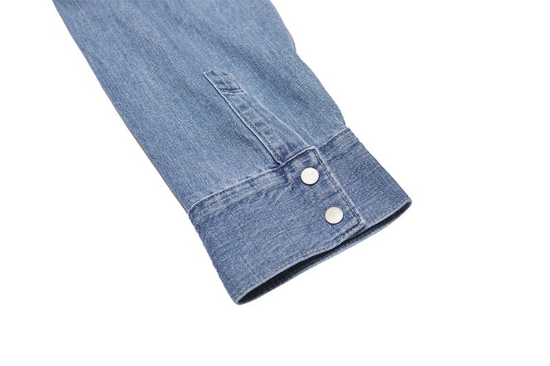 TYPO EMBROIDERY SHIRTS [DENIM]