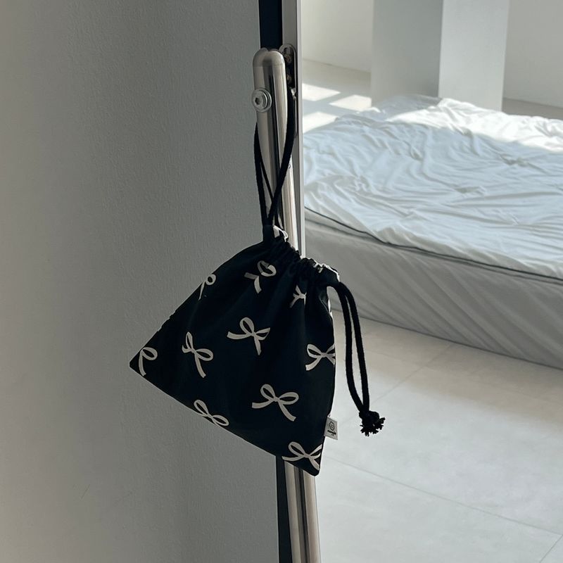 RIBBON STRING POUCH (2 color)