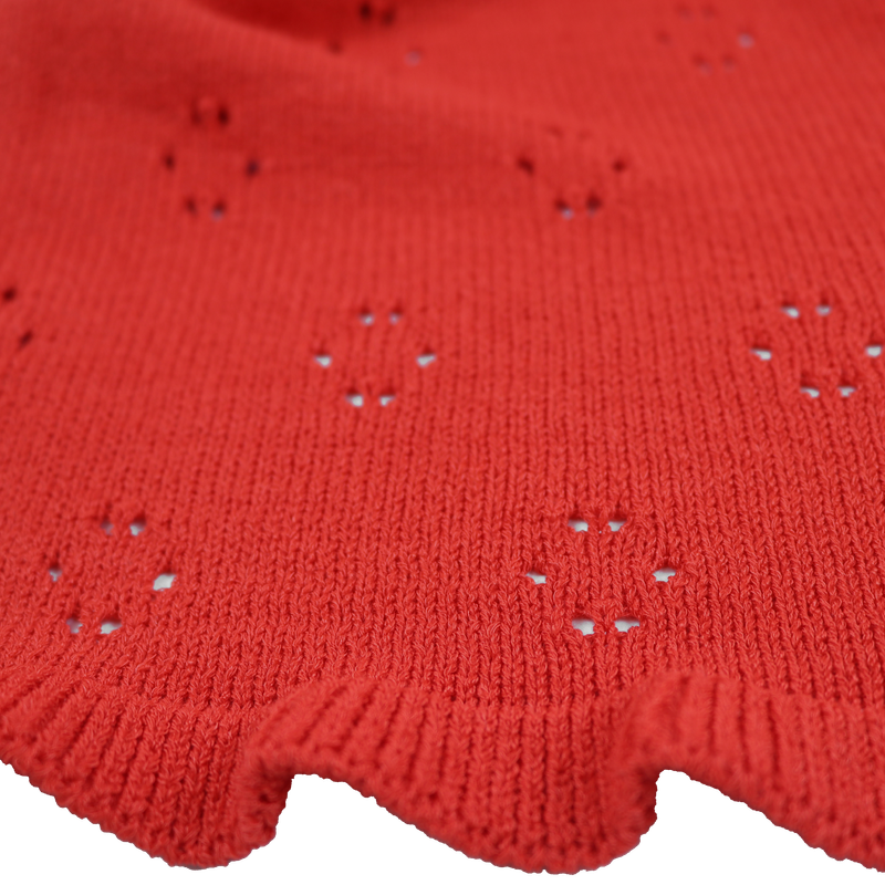 FRILL PUNCHING KNIT VEST (2 COLORS)