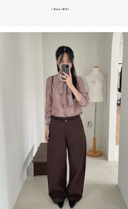 Lucia Tie See-through Blouse