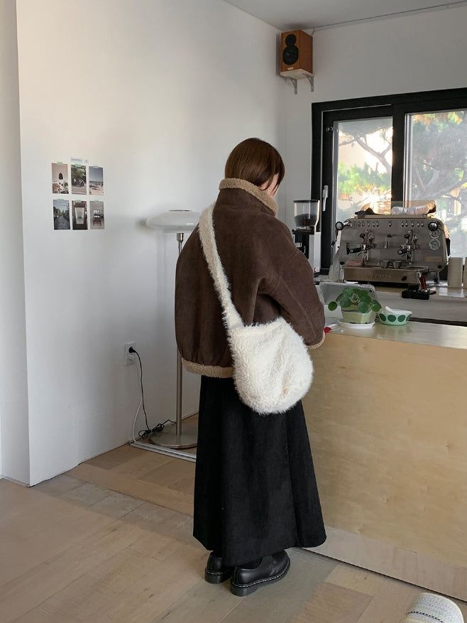 Kpanne Hairy Knit Shoulder Bag
