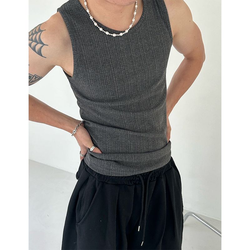 [MUSCLE FIT] Thin golgi sleeveless (4color)  