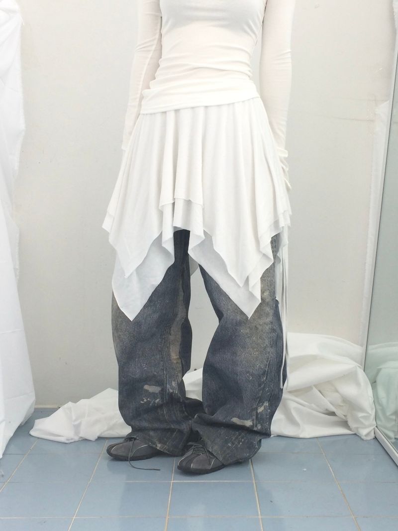 rough-washed vintage denim