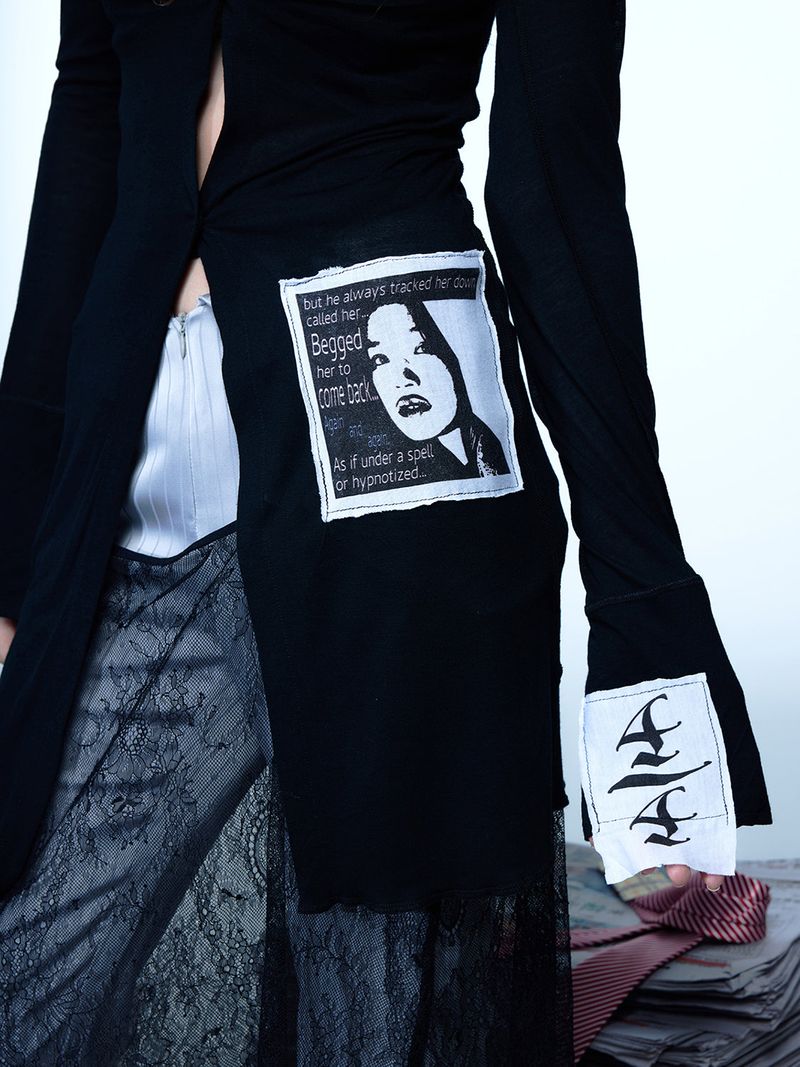 Emoha Movie patch elegant long shirt