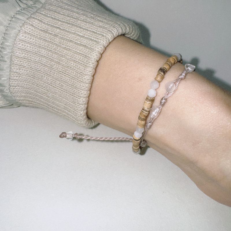 white lotus knot bracelet