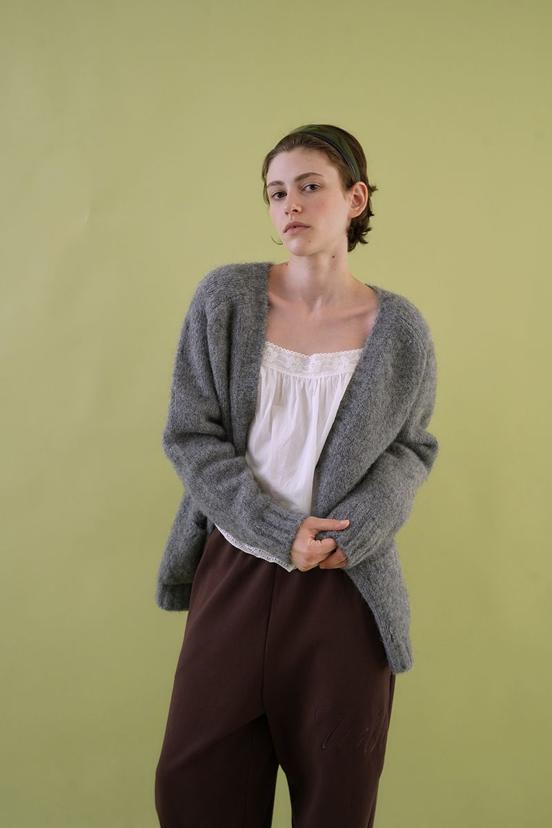 Softy alpaca cardigan_gray
