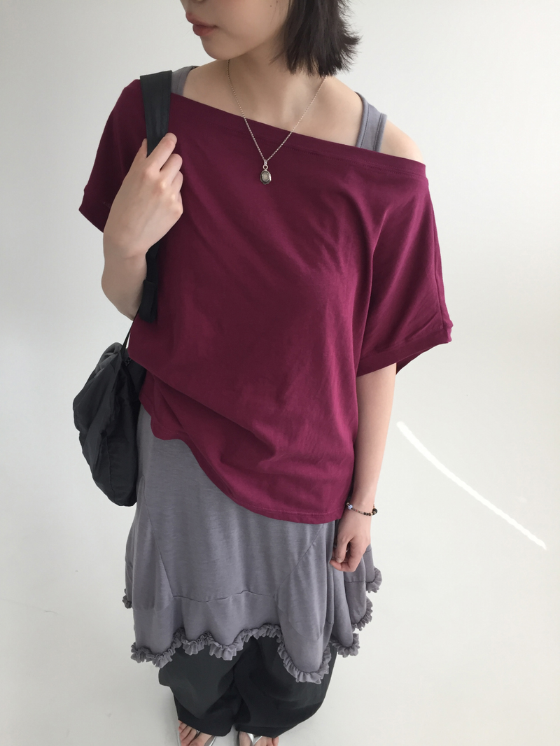 Fog off-shoulder t-shirt (4color)
