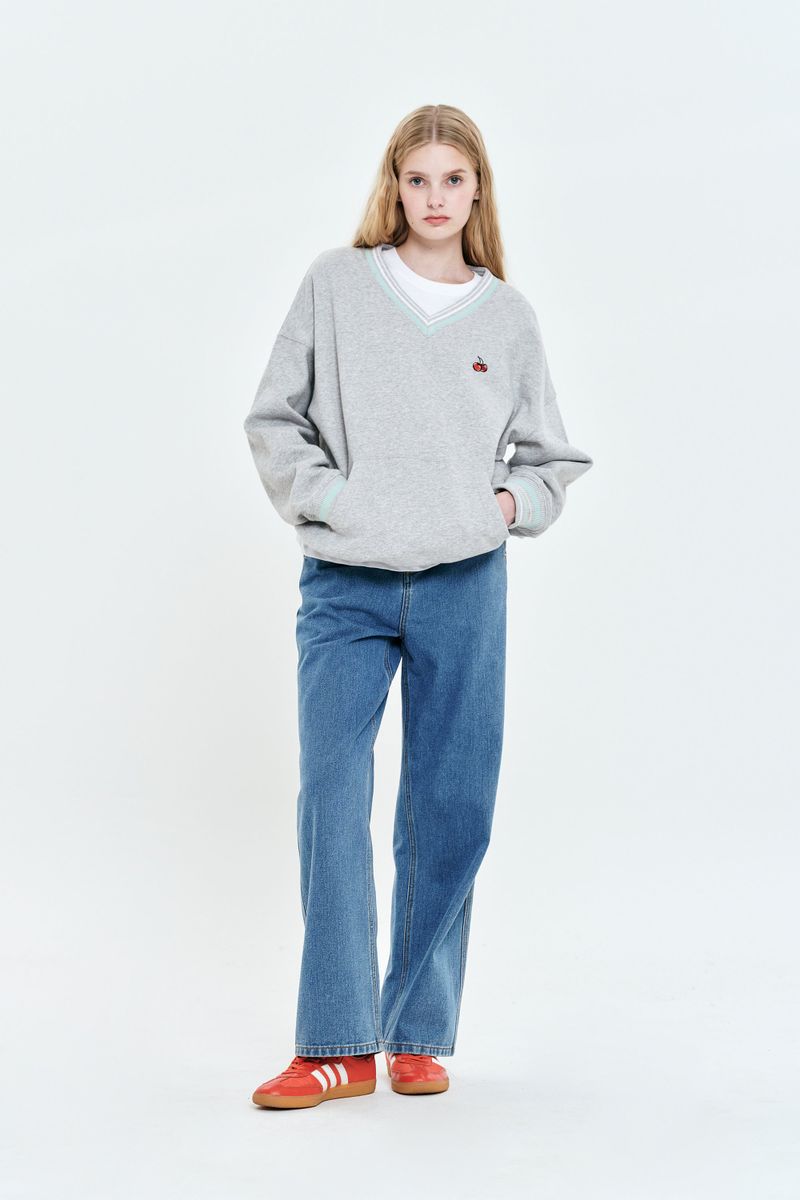 CHERRY BASIC NAPPING DENIM PANTS [BLUE]
