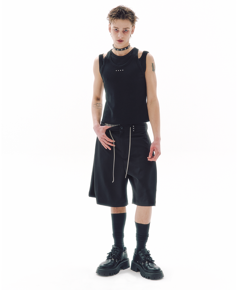 INDUCED OVERLAP SLEEVELESS