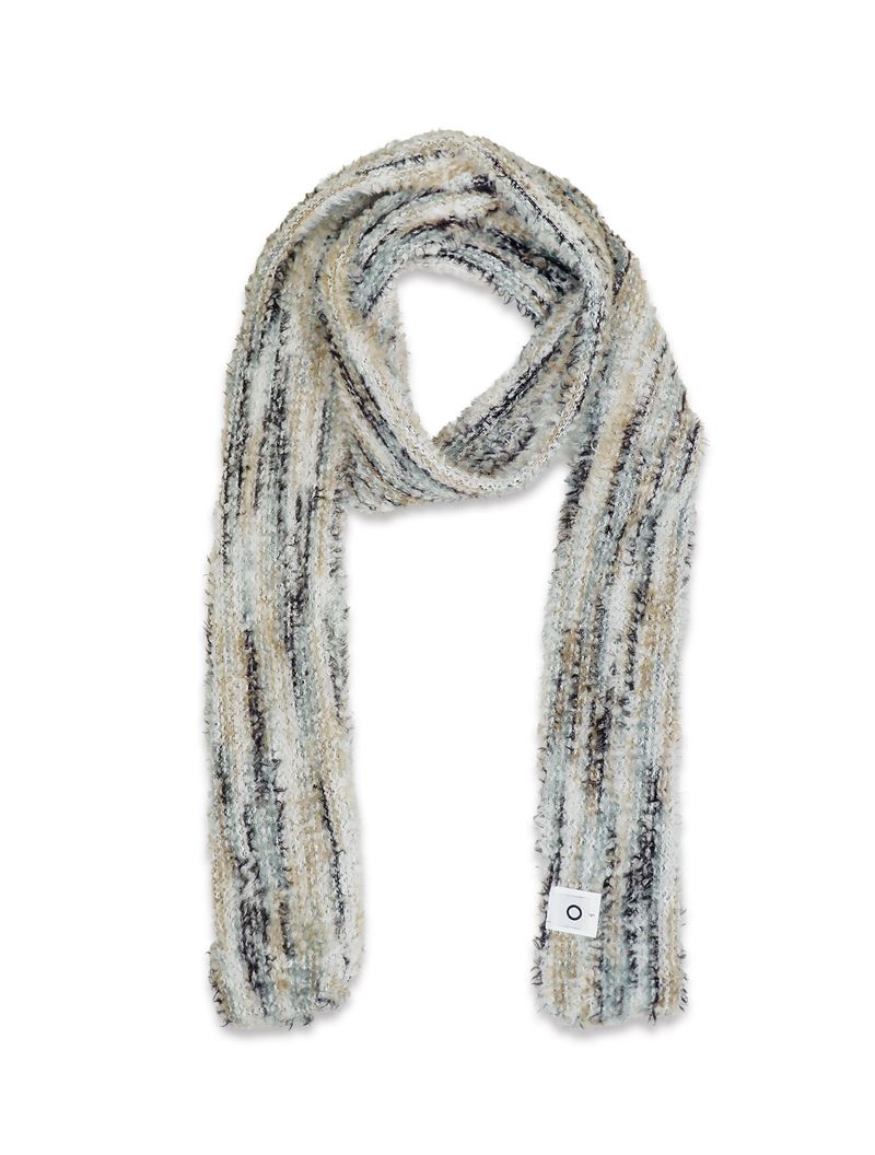 O Logo Fluffy Muffler / Ivory Multy