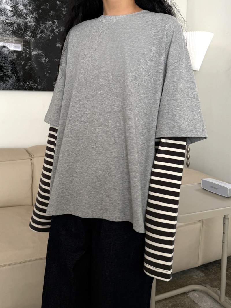 boxy fit layered T