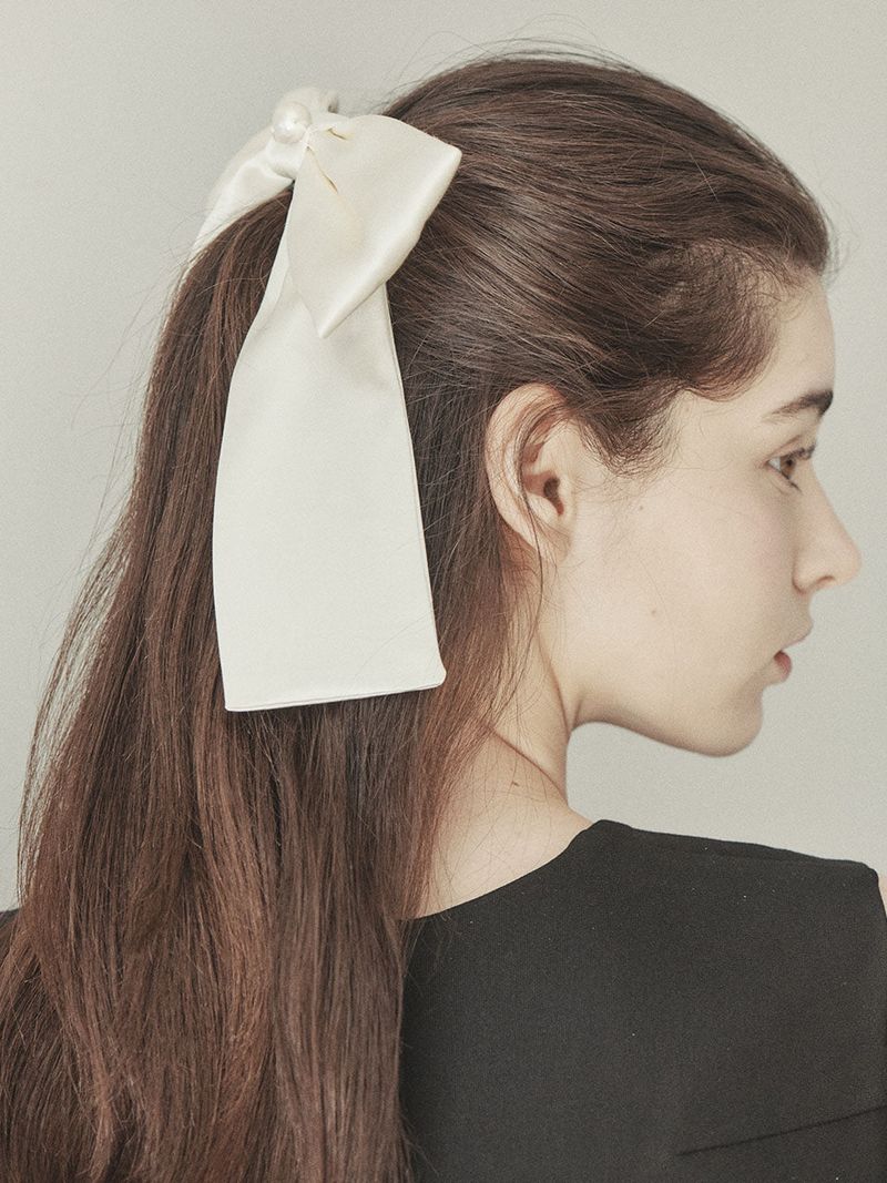 Elizabeth Moments(エリザベスモーメント)の「Baroque Pearl Satin Ribbon Hair Pin(Hair Accessories)」