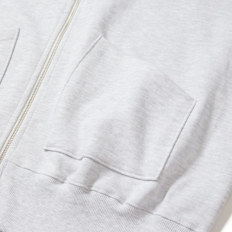 Sunburst hoodied zip-up / Light gray