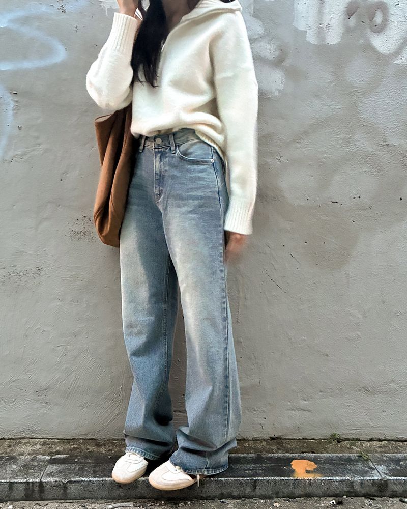 Hair Wide Denim Pants