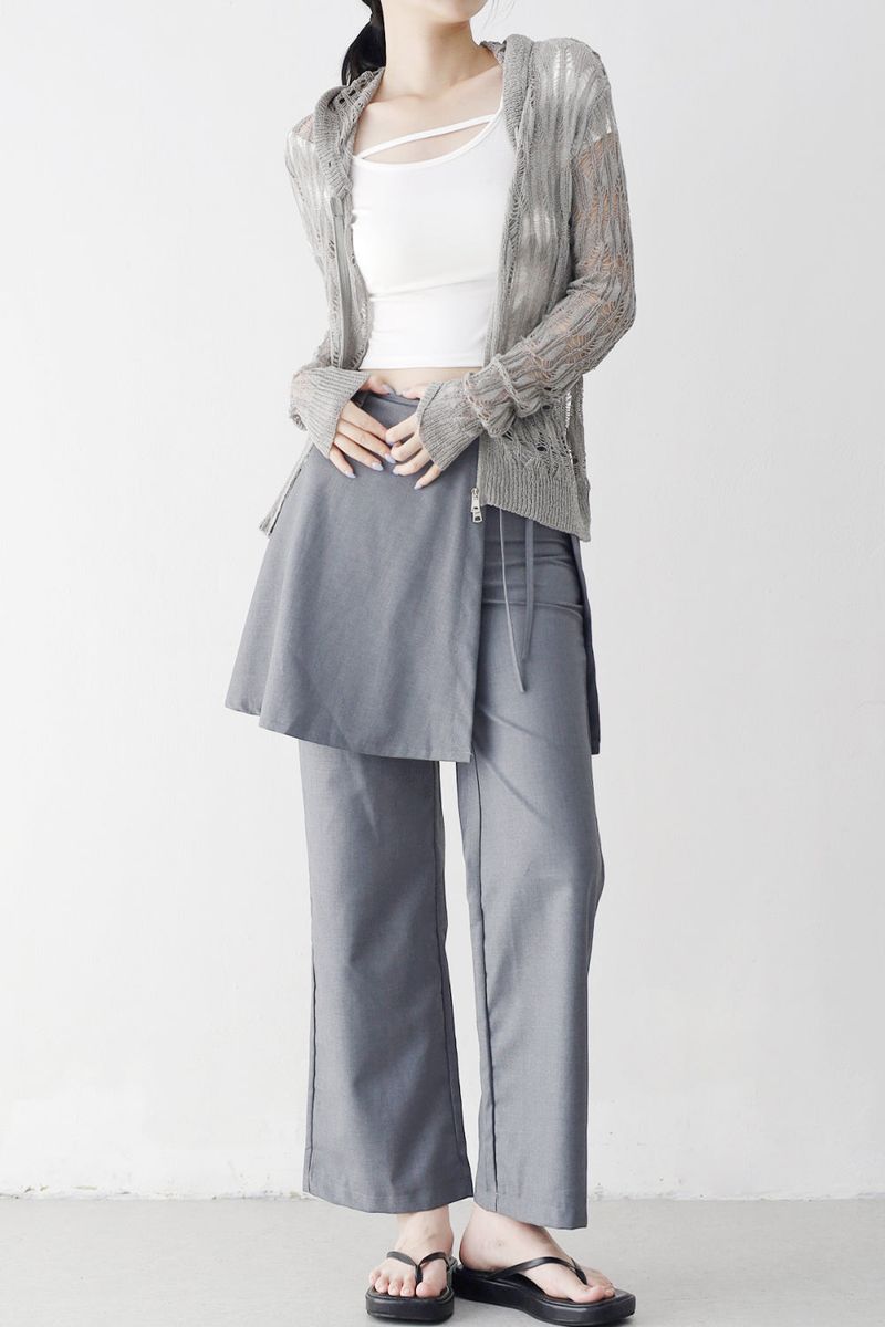 Lape Hooded Knit Zip-Up