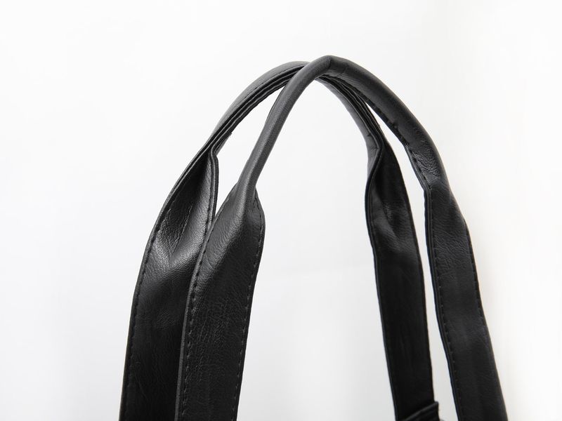 Clock Leather Tote Crossbody Bag