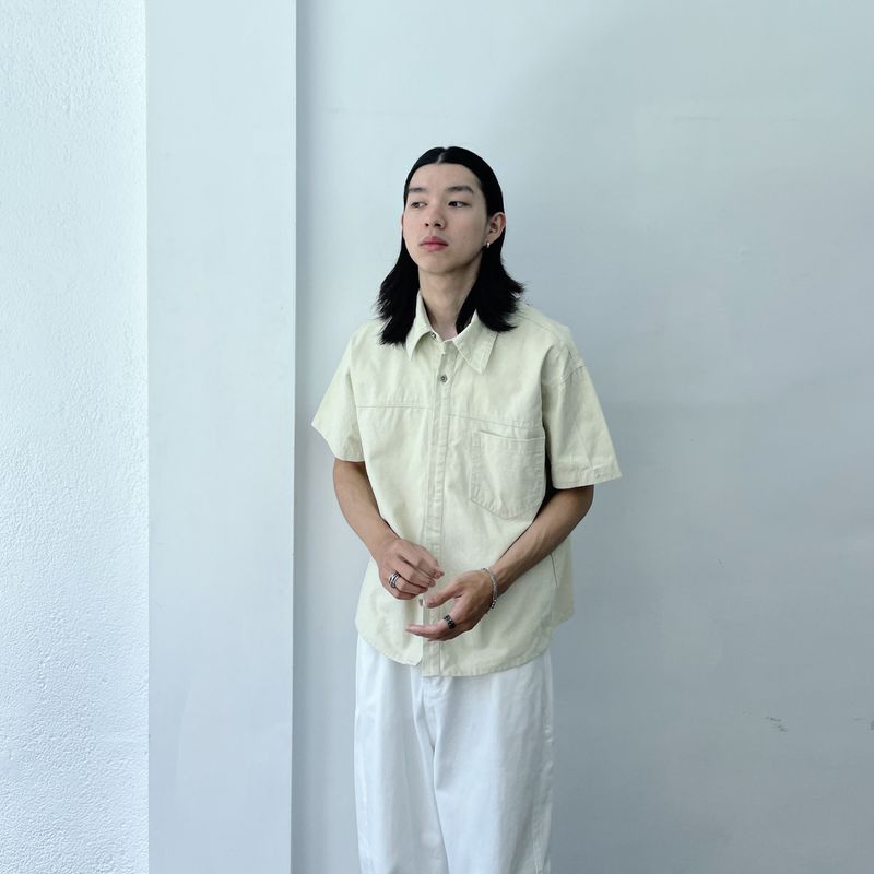 Mist Beige Utility Shirt