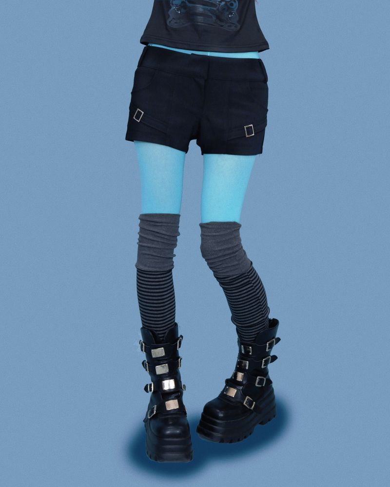 poki striped long leg warmer (2color)