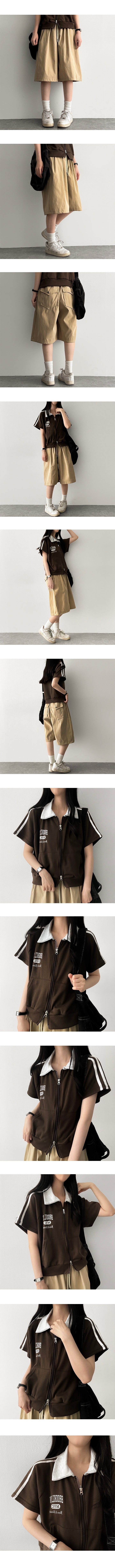 Fine Back Pocket Banding Bermuda Shorts