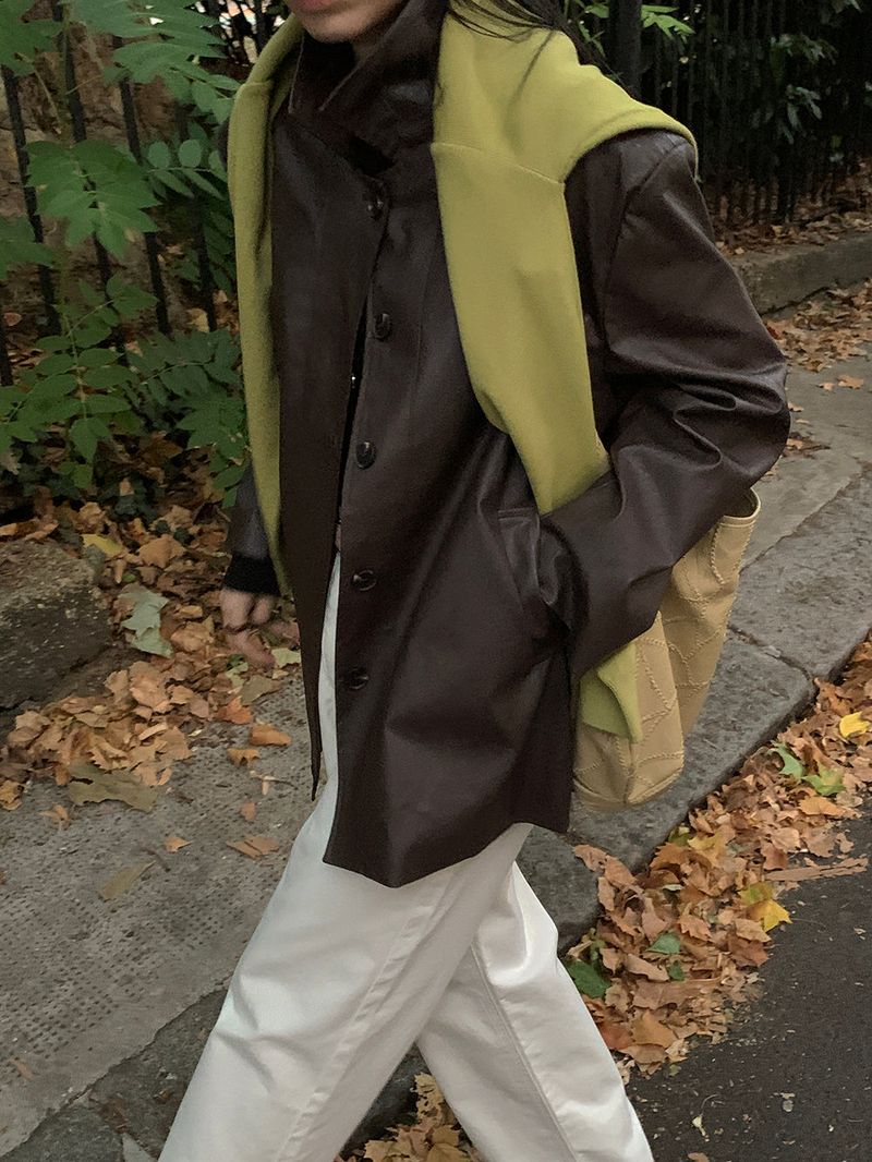 [MADE] Blending leather jacket
