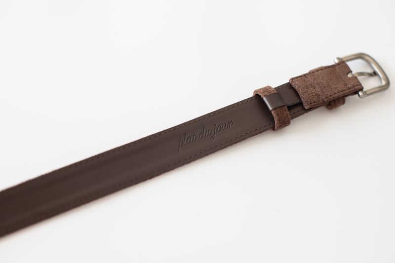 Suede belt (Brown)