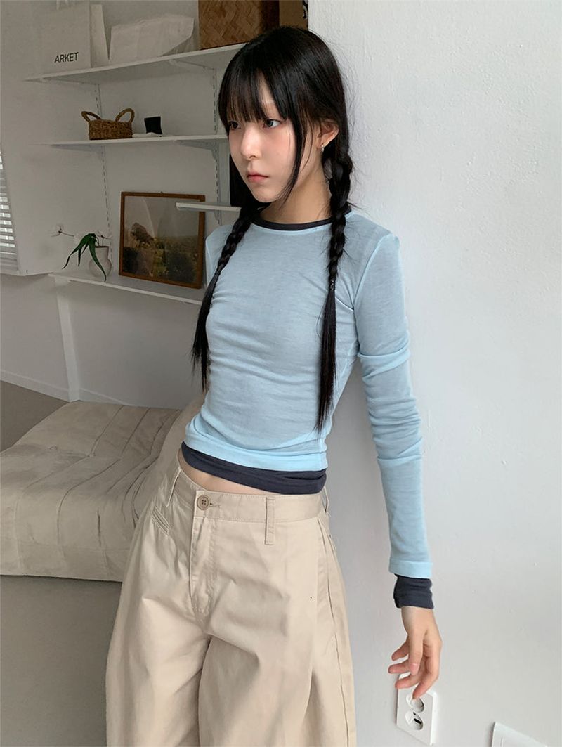 TENCEL LAYERED LONG SLEEVE (11C)