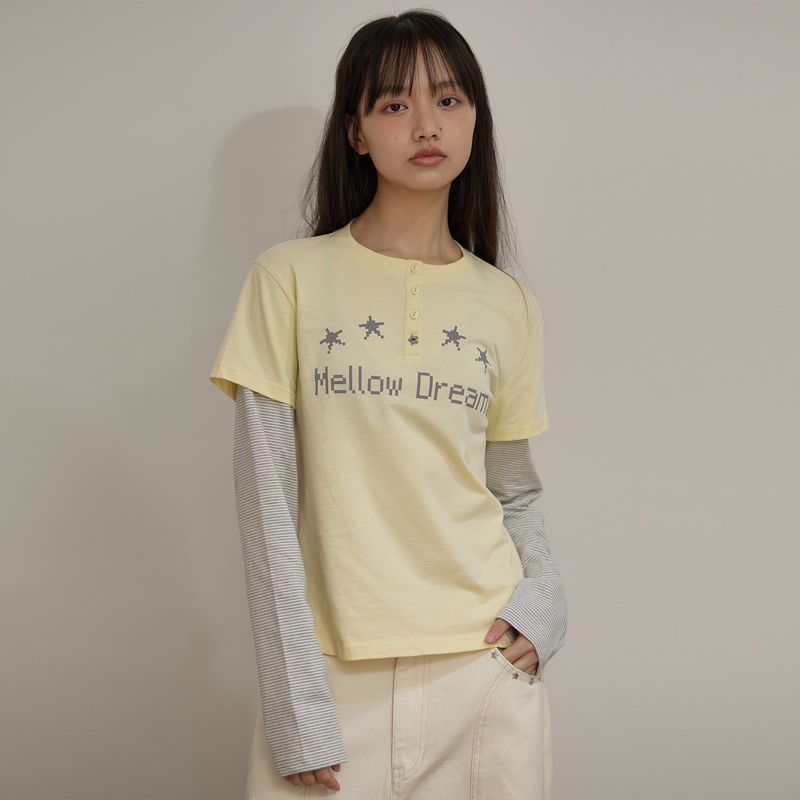 WaiKei(ワイケイ)の「MELLOW DREAM ストライプレイヤードTシャツ(トップス)」