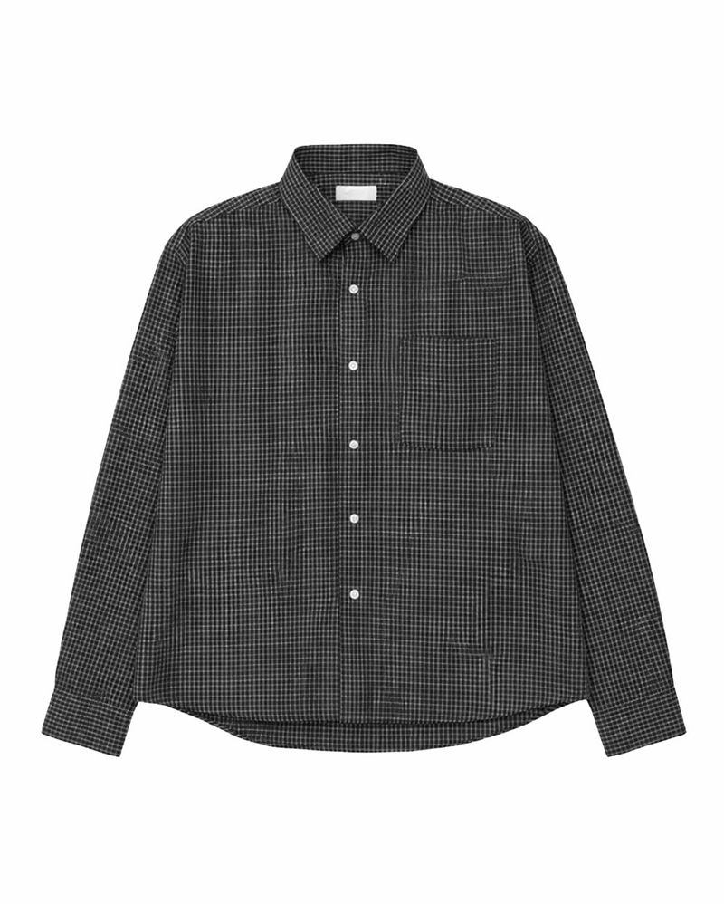 Neric Mini Check Cropped Shirt