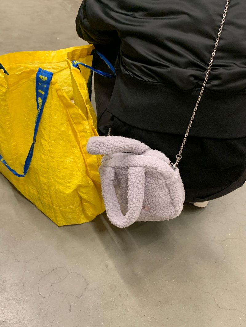 teddy bag gray