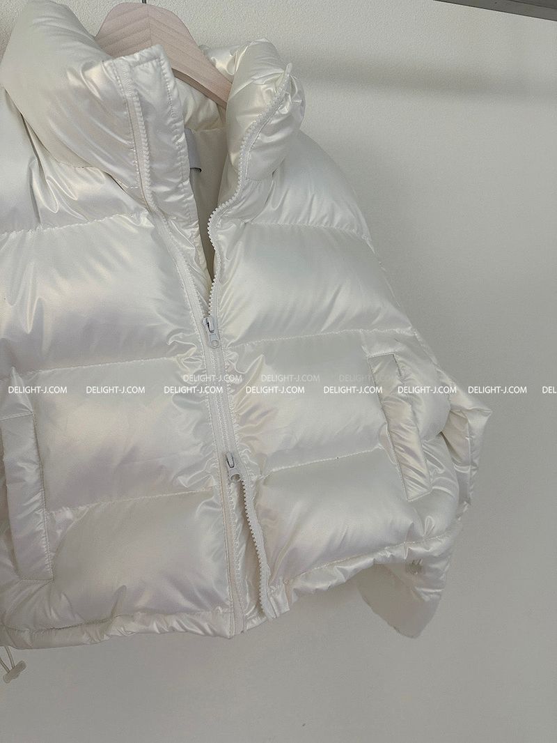 Heart hologram wellon short padded coat