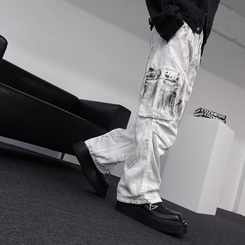 DV Dirty Parasuit White Cargo Pants