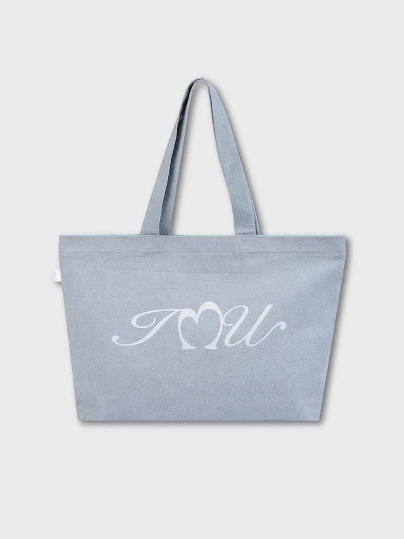 Cotton Dot Printing Eco Bag(LIGHT BLUE)