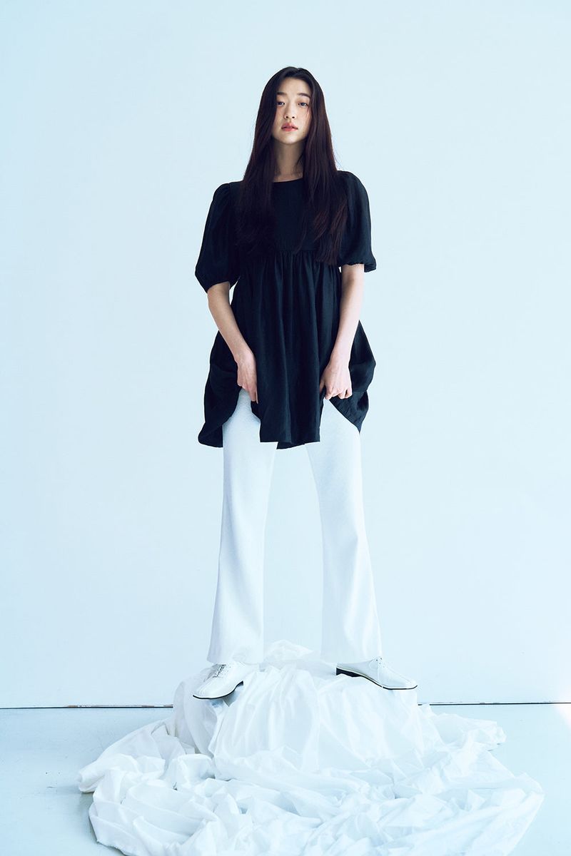 ENLUNANT（エールノント）の「antique jacquard bootscut pants_white（Pants）」