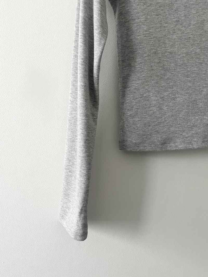 Funny diagonal slim off-shoulder T